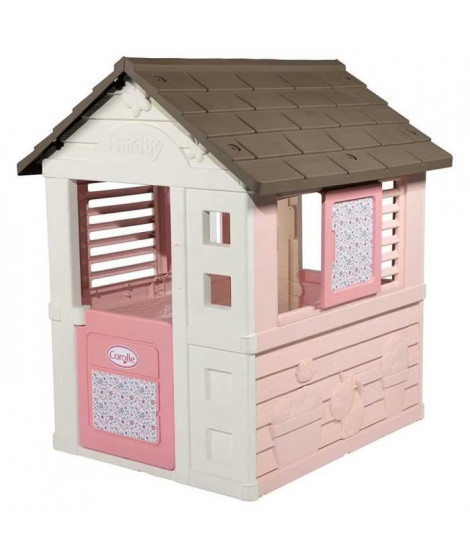 Smoby - Corolle - Maison enfant - 110 x 98 x 127cm - Fenetres coulissantes - Traitement anti-UV -Rose