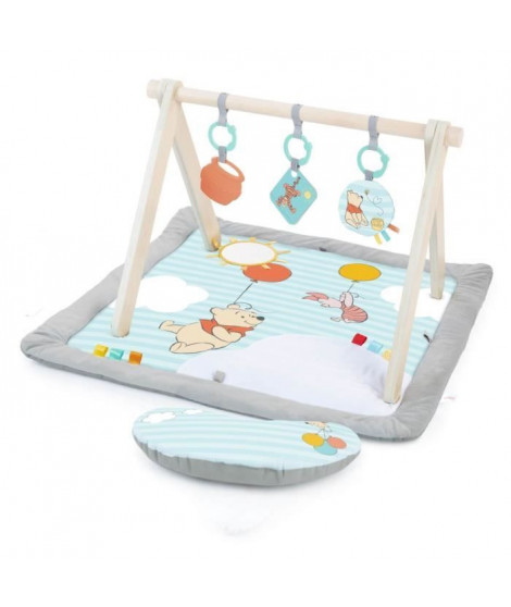 Tapis d'éveil Disney, WINNIE THE POOH - BRIGHT STARTS - Once Upon a Tummy Time - Arc d'activités en bois - Bleu - Nouveau-nés…