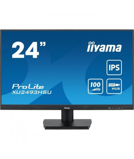 Ecran PC - IIYAMA PROLITE XU2493HSU-B6 - 23,8 1920x1080 - Dalle IPS - 1ms - 100Hz - HDMI / DisplayPort