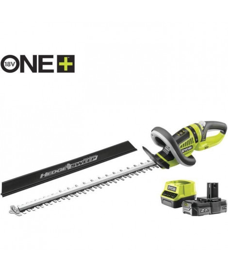 Taille-haies - RYOBI - HedgeSweep - Lames 50 cm - Ecartement 22 mm - 1 batterie 18 V 2 Ah et 1 chargeur 1,8 A