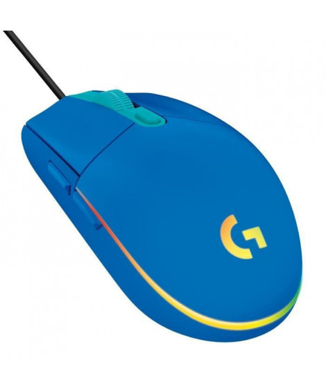 Souris Gaming Filaire - LOGITECH G - G203 - LIGHTSYNC - RGB - Bleu