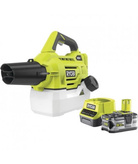 Brumisateur - RYOBI - 4,5 m - Réservoir 2 L - 1 batterie lithium+ 18V 5,0 Ah et 1 chargeur rapide 2,0 A