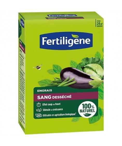 Sang desséché UAB FERTILIGENE - FSAN12 - 1,2 kg - Effet coup de fouet - Idéal pour les fleurs et le potager