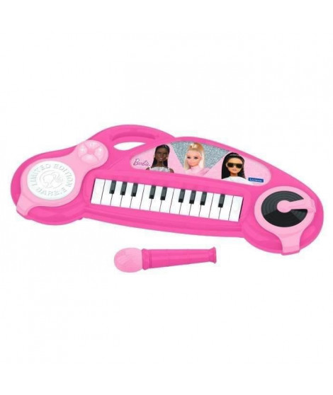 Lexibook - Piano Barbie électronique pour enfants - Effets lumineux et microphone - Haut parleur intégré - Rose