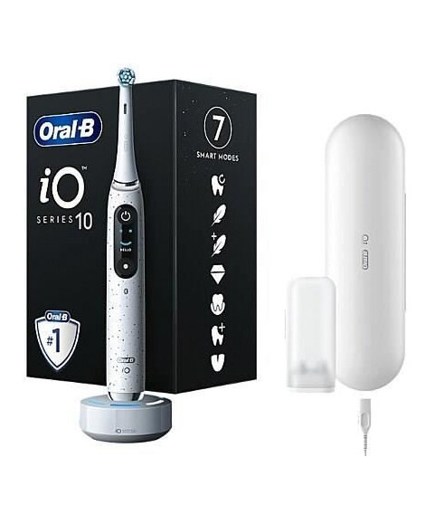 Brosse a dents électrique - ORAL-B - iO10 Stardust White - Oscillo-rotations - A batterie