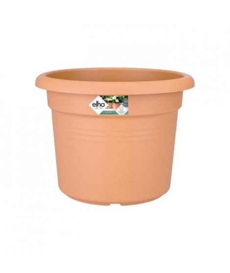 Elho Bac a fleurs Green Basics Cilinder 65 - Marron - Ø 64 x H 49 cm - extérieur - 100% recyclé