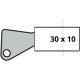 Demi-Cylindre de Serrure - YALE - YC1000+ - 30x10 mm - 6 Goupilles - 4 Clés réversibles - Nickelé