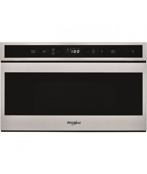 Micro-ondes encastrable - WHIRLPOOL W6MN840 - Gris et noir - 22 L -  750 W - Gril 700 W - Inox anti-traces