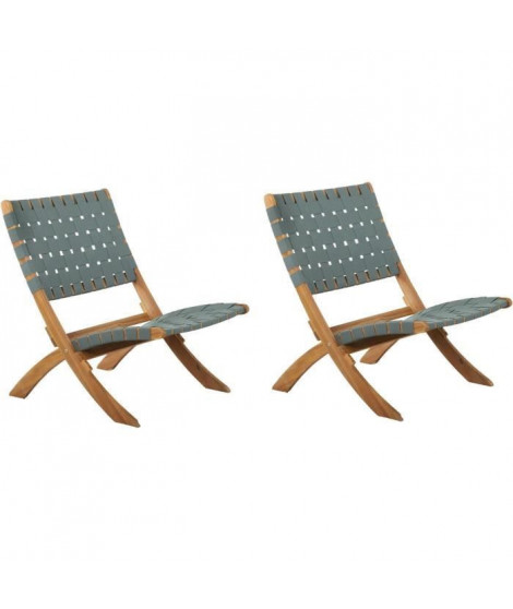 Lot de 2 Fauteuils bas de jardin VERONE Vert