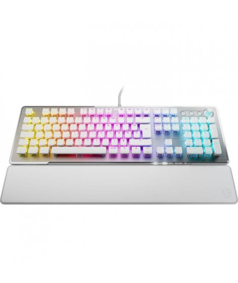 Clavier gamer - Mécanique - ROCCAT - Vulcan II (Linéaire) - Blanc - AZERTY