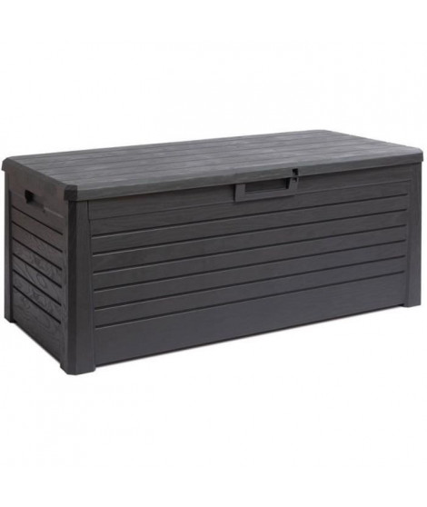 Coffre de jardin FLORIDA - Résine - Capacité 550L - Anthracite