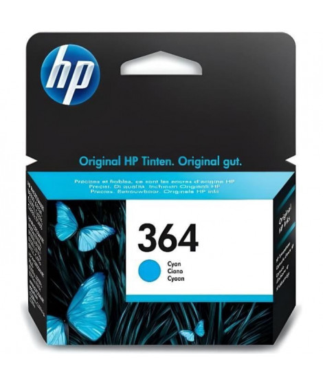 HP 364 Cartouche d'encre cyan authentique (CB318EE) pour HP DeskJet 3070A et HP Photosmart 5525/6525