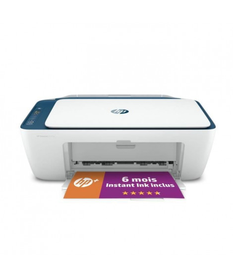 HP DeskJet 2721e Imprimante tout-en-un Jet d'encre couleur Copie Scan - 6 mois d' Instant ink inclus avec HP+