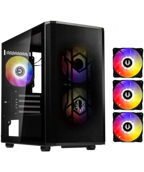 Boitier PC sans alimentation - BITFENIX Nova Mesh SE M-ATX ARGB (Noir) - Mini tour - Format Micro-ATX