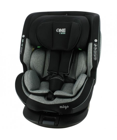 Siege auto - NANIA - ONE ISOFIX R 129 - 0 a 12 ans - Pivotant - 40-150 cm - Noir