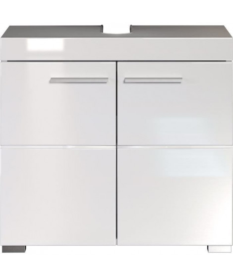 Meuble sous vasque AMANDA - 2 portes - L60 x H56 x P34 cm - Blanc - TRENDTEAM