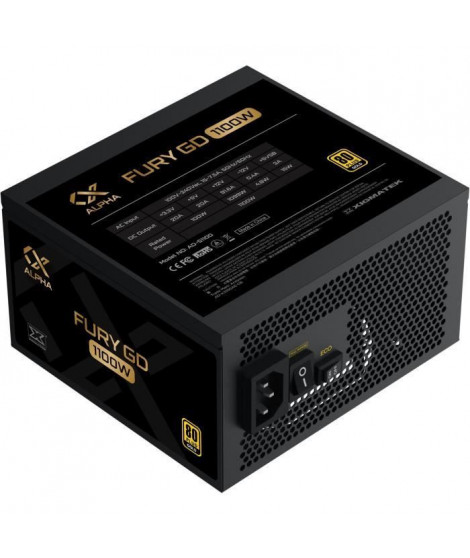 XIGMATEK Fury GD 1100W ATX 3.0 (80Plus Gold) - Alimentation PC - 1100W