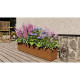 Jardinieres a fleurs EKJU - 95x18xh20 cm - Traitées en autoclave brun