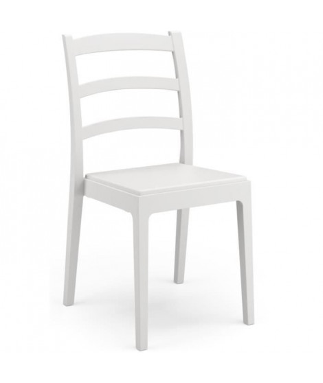 Lot de 4 chaises - ARETA - REA - 51 x 46 x H88 cm - Blanc