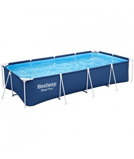 Piscine hors sol tubulaire BESTWAY - Steel Pro - 400 x 211 x 81 cm - Rectangulaire