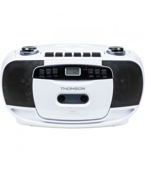 Lecteur radio cassette et CD portable - THOMSON - RK201CD - Blanc