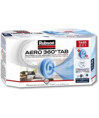 Absorbeur - RUBSON - AERO 360 - Recharge - Neutre - Lot de 4