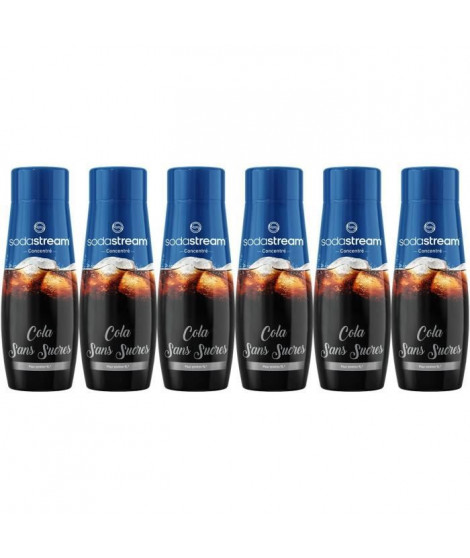 Lot de 6 Concentrés COLA SANS SUCRES SODASTREAM - 440ml