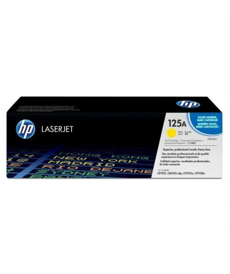 HP 125A Cartouche de toner jaune LaserJet authentique (CB542A) pour HP Color LaserJet CM1312/CP1215/CP1217/CP1515/CP1518