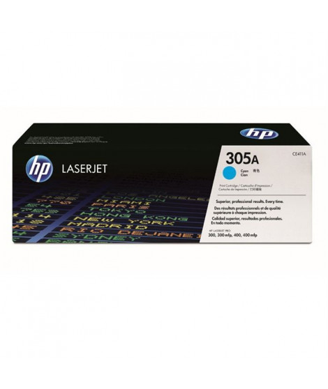 HP 305A Cartouche de toner cyan LaserJet authentique (CE411A) pour HP LaserJet Pro Color M451/M351/M475/M375