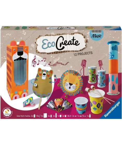 EcoCreate Eco-responsable Recyclage, Jouets, Fabrication objets, Loisir créatif, Des 6 ans, 20229, Ravensburger