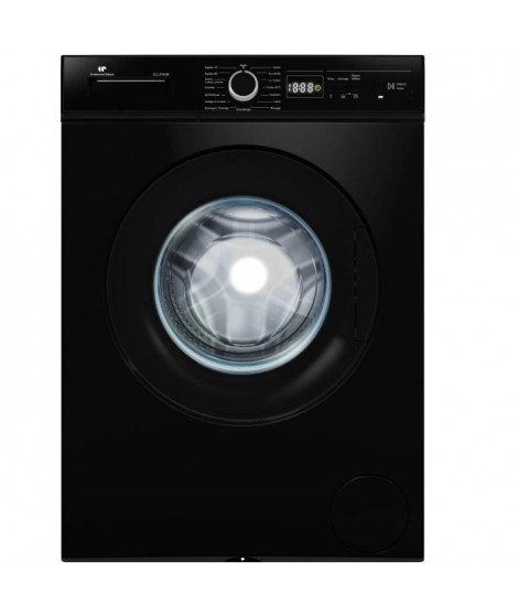 Lave-linge hublot CONTINENTAL EDISON CELL9140IB - 9kg - Largeur 59,6 cm - Classe A - 1400 trs - moteur induction - noir mat