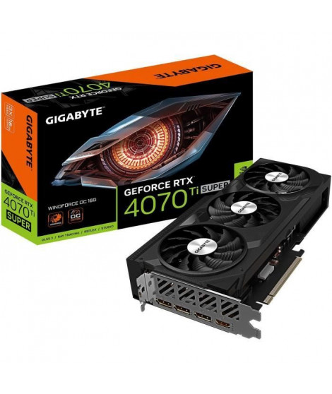 GIGABYTE - Carte Graphique - GeForce RTX 4070 Ti SUPER WINDFORCE OC 16G