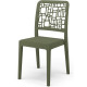 Lot de 4 chaises - ARETA - MEDEA - 51 x 46 x H88 cm - Vert olive