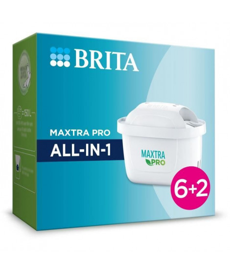 Pack de 6 filtres a eau + 2 gratuits - BRITA - MAXTRA PRO All-in-1