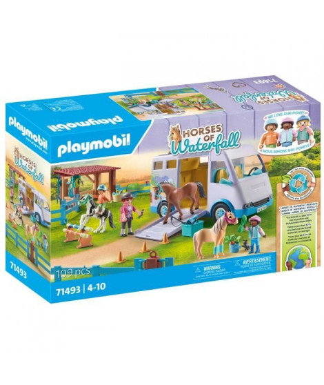 PLAYMOBIL 71493 Van pour cheval et poneys avec enclos