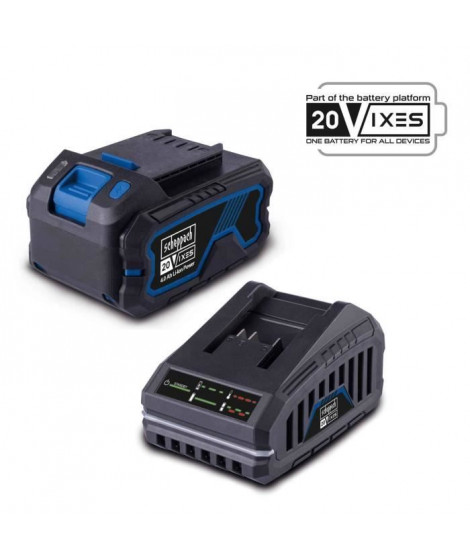 Pack batterie 4Ah + chargeur 4,5A - SCHEPPACH - 20V IXES - SBSK4.0 - Batterie et chargeur universels pour toute la gamme 20V …