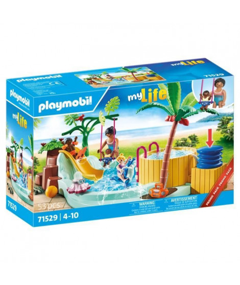 PLAYMOBIL 71529 Vacanciers avec piscine et bain a bulles