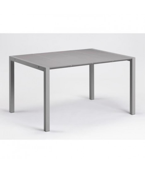 Table - GROSFILLEX - Eden 133 - Gris platinium - 133x87 - Aluminium et résine - 6P