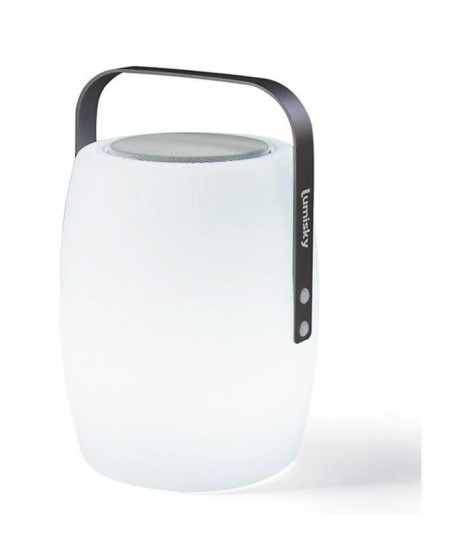 Lampe enceinte bluetooth sans fil - LUMISKY - LUCY PLAY - H31 cm - LED blanc et multicolore dimmable