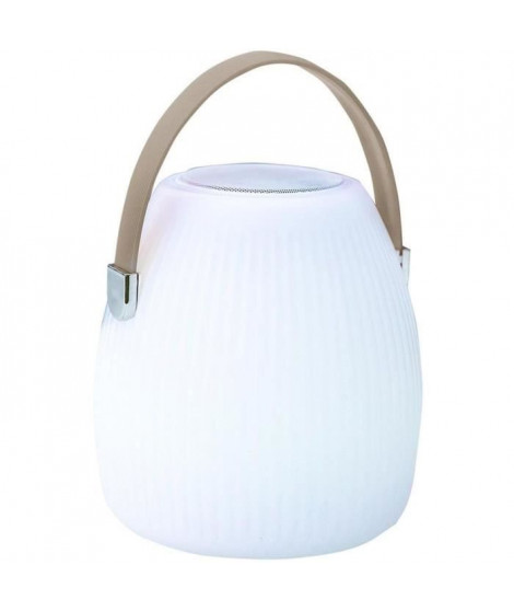 Lampe enceinte bluetooth sans fil - LUMISKY - MINI MAY PLAY - H23 cm - LED blanc et multicolore dimmable