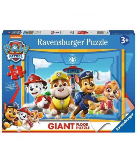 Puzzle Enfant géant 24 pieces, L'équipe des chiots en action, Pat'Patrouille, a partir de 3 ans, Aventure, 03090, Ravensburger