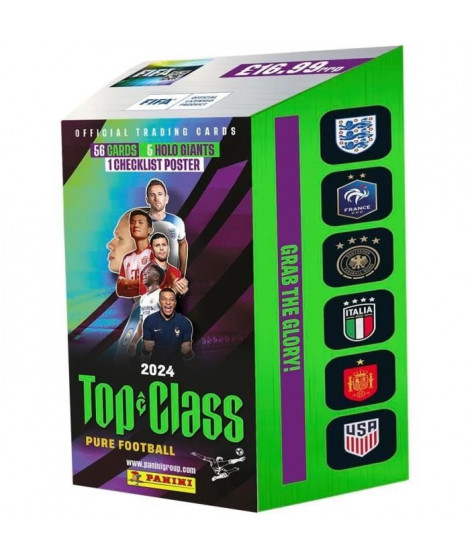 Box de Stickers - PANINI - TOP CLASS FIFA 2024 TC - 7 pochettes de 6 cartes + 5 hologiants + 1 poster