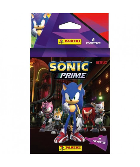 8 pochettes de stickers - PANINI - SONIC PRIME (NETFLIX)