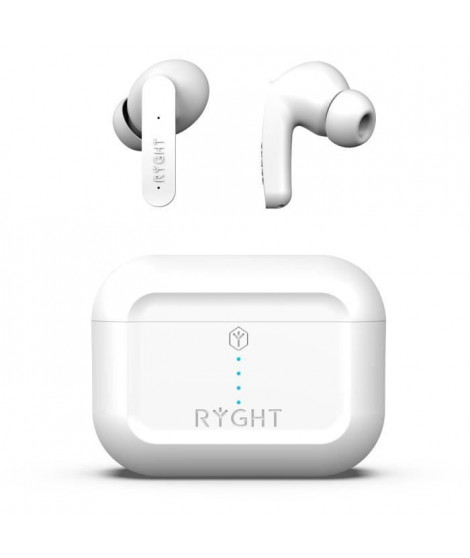 Ecouteurs sans fil Bluetooth - RYGHT - PULSE ANC - Blanc