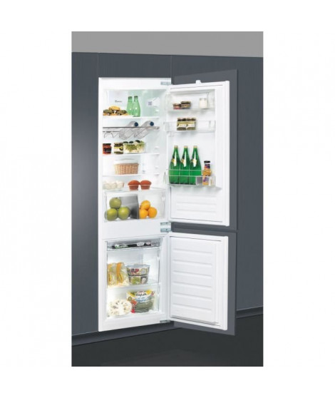 Réféfrigérateur congélateur bas - WHIRLPOOL - ART6619F1 - 2 portes - 273 L (194 L + 79 L) - Less Frost - L 54 x H 177 cm - Gris