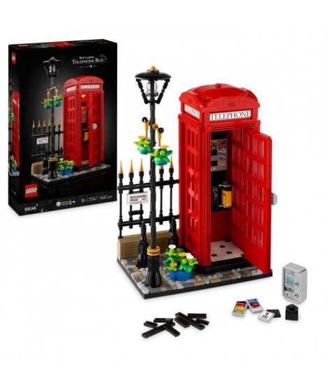 LEGO Ideas 21347 Cabine Téléphonique Londonienne Décoration Maison pour les Anglophiles