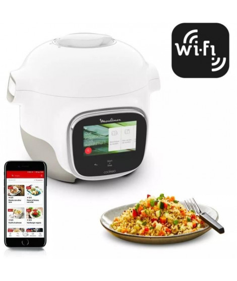 MOULINEX Cookeo Touch Mini 3L Multicuiseur intelligent connecté haute pression CE922110 - 100 recettes intégrées