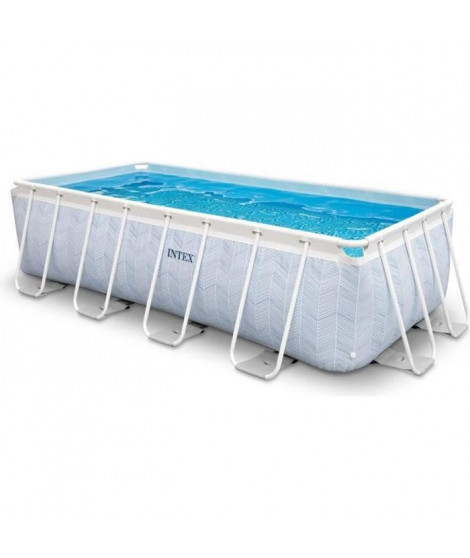 Kit Piscine hors sol tubulaire INTEX - Pris Frame - 400 x 200 x 100 cm - Rectangulaire (Pompe, cartouche et échelle) - 26780NP