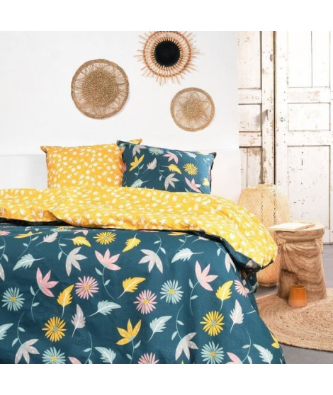Parure de lit - TODAY - Sunshine - 119461 - 2 personnes - 240x220cm - Coton - Imprimé 11.42