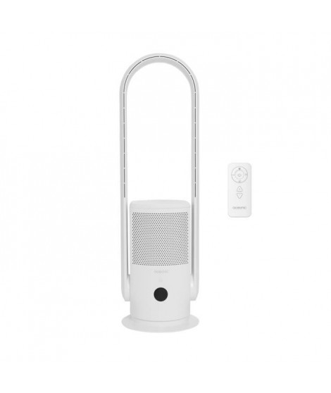 OCEANIC Ventilateur Purificateur d'Air avec filtre - Sans pale - Oscillation - 35W - H.80 cm - Minuterie 8h - Télécommande